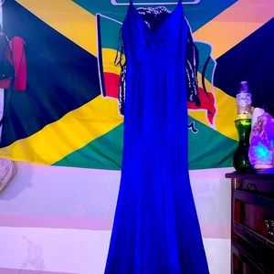 Royal blue prom dress worn ones never again comment your #if instead ❤️